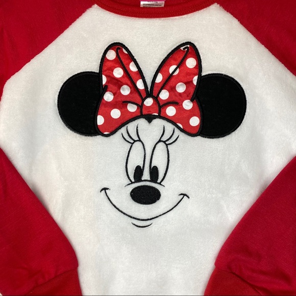 NWT Disney Minnie Mouse Red & White Sweatshirt 6X - Picture 3 of 8